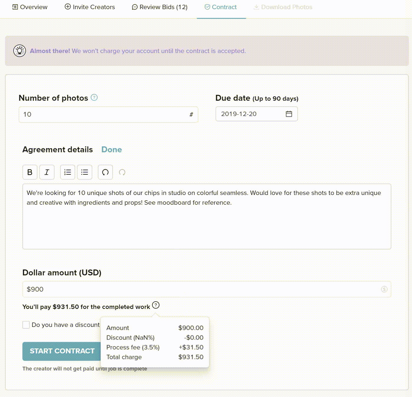 Client Payment - Fee Info